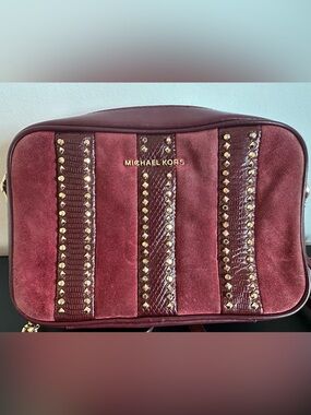 Michael Kors Wine Leather Crossbody